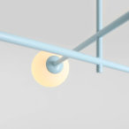 Lubinis šviestuvas PINNE CEILING 4 BABY BLUE 4xE14 Geležis, Stiklas (1080PL_L29)