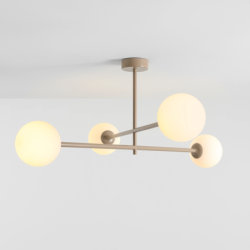 Lubinis šviestuvas PINNE CEILING 4 BEIGE 4xE14 Geležis, Stiklas (1080PL_L17)