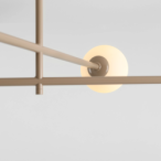 Lubinis šviestuvas PINNE CEILING 4 BEIGE 4xE14 Geležis, Stiklas (1080PL_L17)