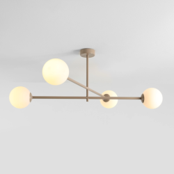 Lubinis šviestuvas PINNE CEILING 4 BEIGE 4xE14 Geležis, Stiklas (1080PL_L17)