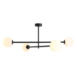 Lubinis šviestuvas PINNE CEILING 4 BLACK 4xE14 Geležis, Stiklas (1080PL_L1)