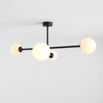 Lubinis šviestuvas PINNE CEILING 4 BLACK 4xE14 Geležis, Stiklas (1080PL_L1)