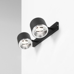 Sieninis šviestuvas BOT WALL 2 BLACK 2xGU10 Geležis (1047D)