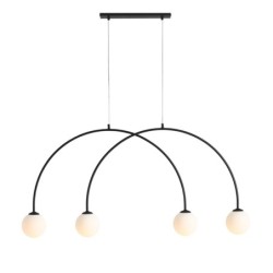 Pakabinamas šviestuvas LEA 4 BLACK S 4xE14 Geležis, Stiklas (1100L1_S)
