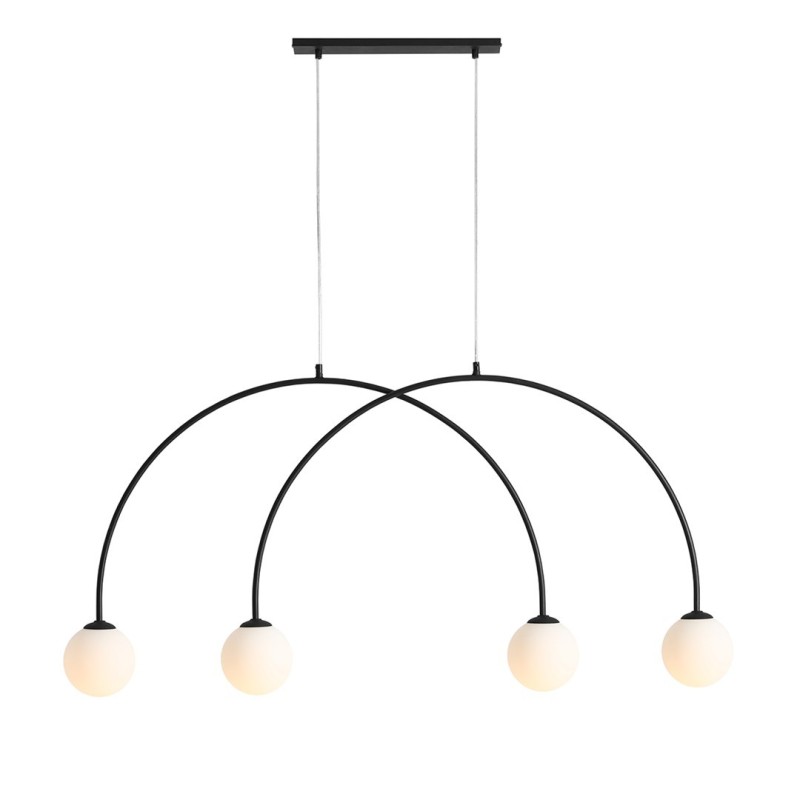 Pakabinamas šviestuvas LEA 4 BLACK S 4xE14 Geležis, Stiklas (1100L1_S)
