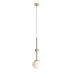 Pakabinamas šviestuvas MAE BRASS 1xE27 Geležis, Stiklas (1102G40)