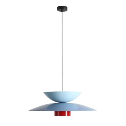 Pakabinamas šviestuvas TEYA DARK DUSTY BLUE + BABY BLUE + RED CHILLI (65+ 37+ 15) 1xE27 Geležis (1151G16_29_19_C)