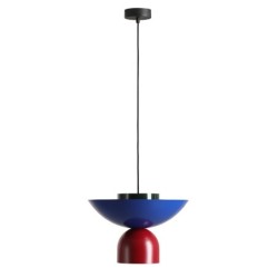 Pakabinamas šviestuvas ILIA DARK COBALT + DEEP GREEN + RED WINE (35+ 15+ 15) 1xE27 Geležis (1147G25_23_15_C)