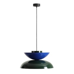 Pakabinamas šviestuvas MILLO DARK DEEP GREEN + COBALT + DEEP GREEN (47+ 37+ 15) 1xE27 Geležis (1146G23_25_23_C)