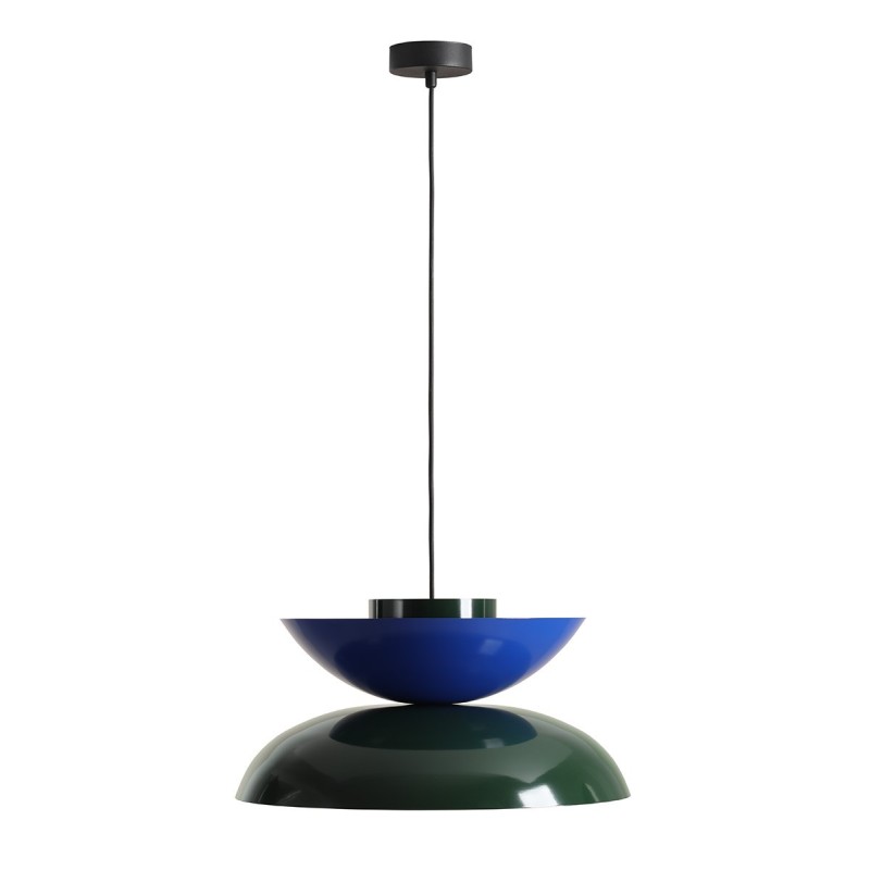 Pakabinamas šviestuvas MILLO DARK DEEP GREEN + COBALT + DEEP GREEN (47+ 37+ 15) 1xE27 Geležis (1146G23_25_23_C)
