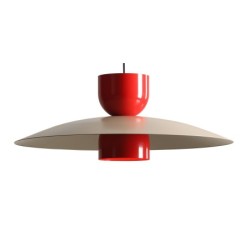 Pakabinamas šviestuvas NUTTA DARK BEIGE+ RED CHILLI + RED CHILLI (65+ 15 + 15) 1xE27 Geležis (1145G17_19_19_C)