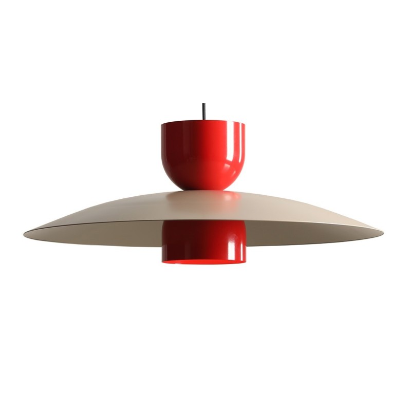 Pakabinamas šviestuvas NUTTA DARK BEIGE+ RED CHILLI + RED CHILLI (65+ 15 + 15) 1xE27 Geležis (1145G17_19_19_C)