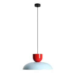 Pakabinamas šviestuvas ELLA DARK BABY BLUE + RED CHILLI (47 + 15) 1xE27 Geležis (1144G29_19_C)