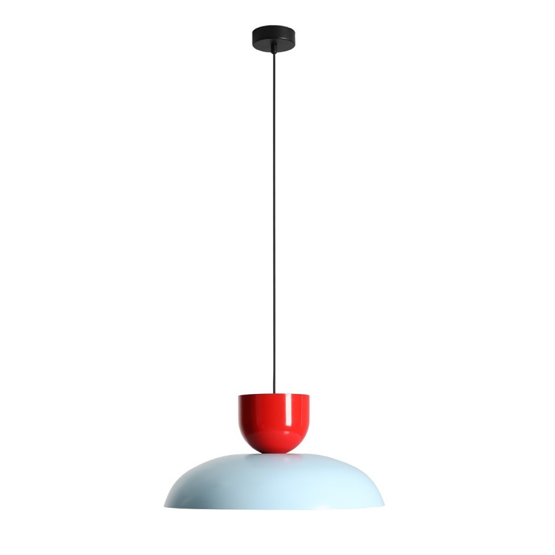 Pakabinamas šviestuvas ELLA DARK BABY BLUE + RED CHILLI (47 + 15) 1xE27 Geležis (1144G29_19_C)