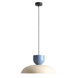 Pakabinamas šviestuvas ELLA DARK CREAM + DUSTY BLUE (47 + 15) 1xE27 Geležis (1144G9_16_C)