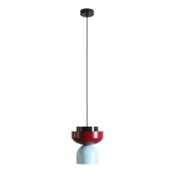 Pakabinamas šviestuvas ULIA DARK RED WINE + BABY BLUE + DEEP GREEN (23+ 15+ 15) 1xE27 Geležis (1130G15_29_23_C)