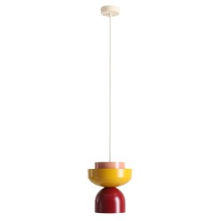 Pakabinamas šviestuvas ULIA LIGHT MUSTARD + RED WINE + CORAL (23 + 15 + 15) 1xE27 Geležis (1130G14_15_11_J)
