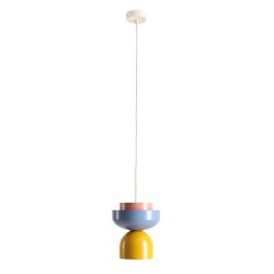 Pakabinamas šviestuvas ULIA DUSTY BLUE + MUSTARD + CORAL (30 + 23 + 15) 1xE27 Geležis (1130G16_14_11_J)