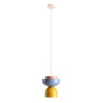 Pakabinamas šviestuvas ULIA DUSTY BLUE + MUSTARD + CORAL (30 + 23 + 15) 1xE27 Geležis (1130G16_14_11_J)