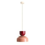 Pakabinamas šviestuvas UTO LIGHT CORAL + RED WINE (30 + 15 + WOOD) 1xE27 Geležis (1129G11_15_J)