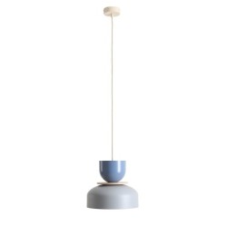 Pakabinamas šviestuvas UTO GREY + DUSTY BLUE (30 + 15 + WOOD) 1xE27 Geležis (1129G22_16_J)