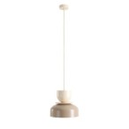 Pakabinamas šviestuvas UTO BEIGE + CREAM (30 + 15 + WOOD) 1xE27 Geležis (1129G17_9_J)