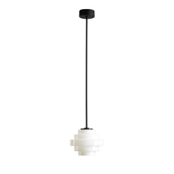 Lubinis šviestuvas FILO CEILING MILKY M (Ø14) 1xG9 Geležis, Stiklas (9002PL_G1_M)
