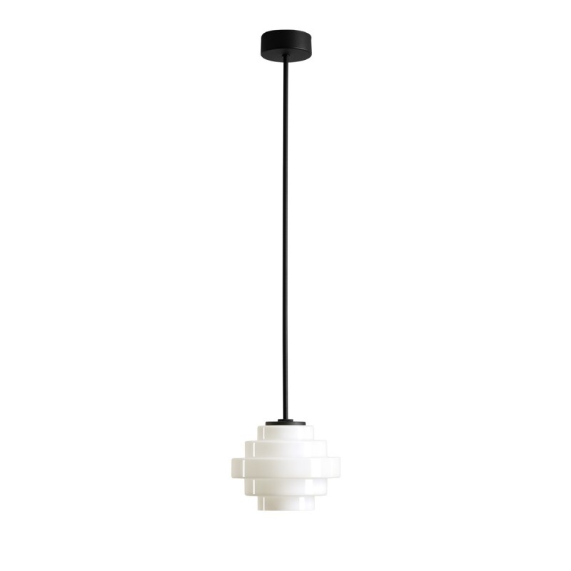 Lubinis šviestuvas FILO CEILING MILKY M (Ø14) 1xG9 Geležis, Stiklas (9002PL_G1_M)