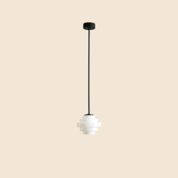 Lubinis šviestuvas FILO CEILING MILKY M (Ø14) 1xG9 Geležis, Stiklas (9002PL_G1_M)