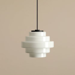 Lubinis šviestuvas FILO CEILING MILKY M (Ø14) 1xG9 Geležis, Stiklas (9002PL_G1_M)