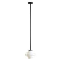Lubinis šviestuvas FILO CEILING MILKY L (Ø14) 1xG9 Geležis, Stiklas (9002PL_G1_L)