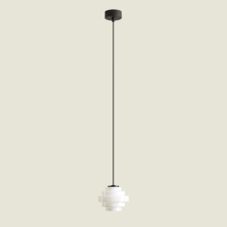 Lubinis šviestuvas FILO CEILING MILKY L (Ø14) 1xG9 Geležis, Stiklas (9002PL_G1_L)