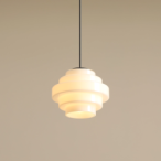 Lubinis šviestuvas FILO CEILING MILKY L (Ø14) 1xG9 Geležis, Stiklas (9002PL_G1_L)