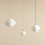 Lubinis šviestuvas FILO CEILING MILKY L (Ø14) 1xG9 Geležis, Stiklas (9002PL_G1_L)