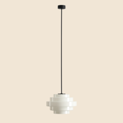 Lubinis šviestuvas FILO CEILING MILKY L (Ø28) 1xE27 Geležis, Stiklas (9000PL_G1_L)