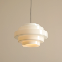 Lubinis šviestuvas FILO CEILING MILKY L (Ø28) 1xE27 Geležis, Stiklas (9000PL_G1_L)