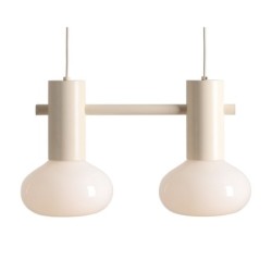 Pakabinamas šviestuvas FLO 2 CREAM S 2xE14 Geležis, Stiklas (7000H9_S)