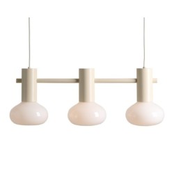 Pakabinamas šviestuvas FLO 3 CREAM S 3xE14 Geležis, Stiklas (7000E9_S)