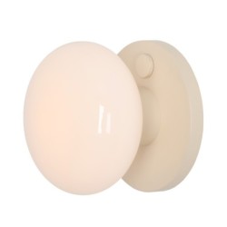 Sieninis šviestuvas FLO WALL CREAM S 1xE14 Geležis, Stiklas (7000C9_S)