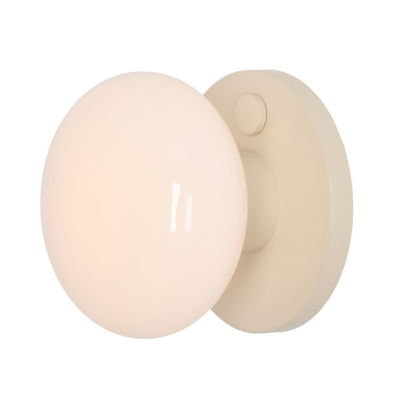 Sieninis šviestuvas FLO WALL CREAM S 1xE14 Geležis, Stiklas (7000C9_S)
