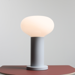 Stalinis šviestuvas FLO TABLE GREY S 1xE14 Geležis, Stiklas (7000B22_S)