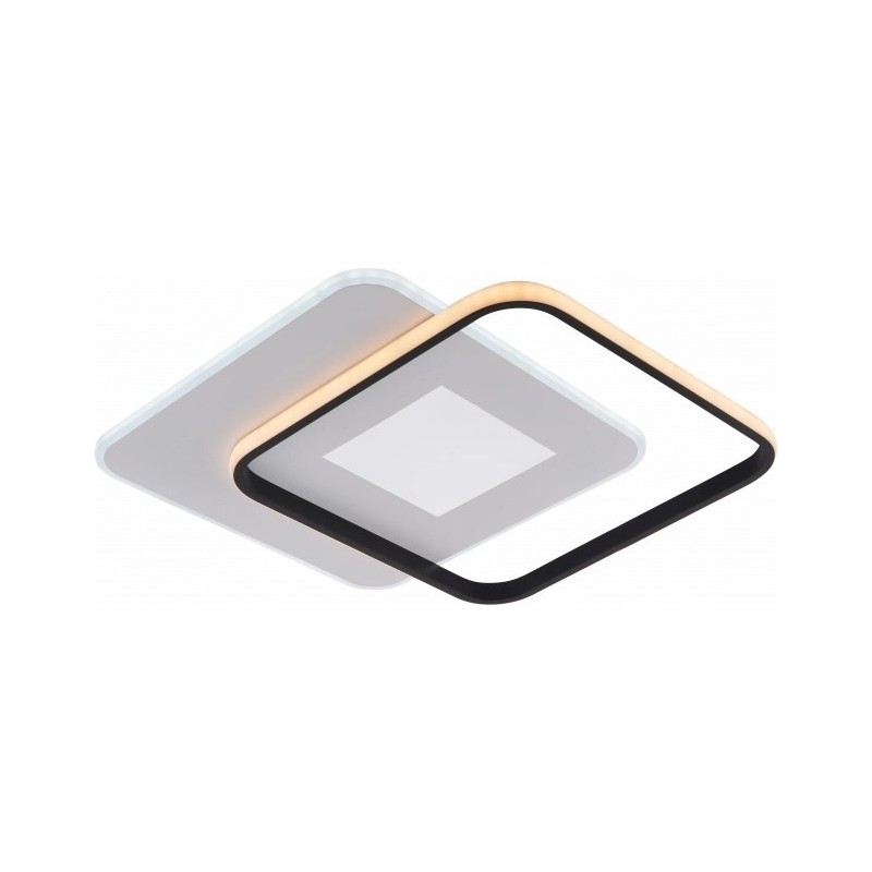 Lubinis LED šviestuvas CCT Balta spalva+Juoda spalva Pritemdomas + Pultelis 60W 3000K-6000K IP20 4800lm