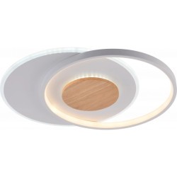 Lubinis LED šviestuvas CCT Balta spalva+Medžio Pritemdomas + Pultelis 54W 3000K-6000K IP20 4120lm