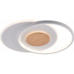 Lubinis LED šviestuvas CCT Balta spalva+Medžio Pritemdomas + Pultelis 54W 3000K-6000K IP20 4120lm
