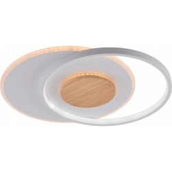 Lubinis LED šviestuvas CCT Balta spalva+Medžio Pritemdomas + Pultelis 54W 3000K-6000K IP20 4120lm