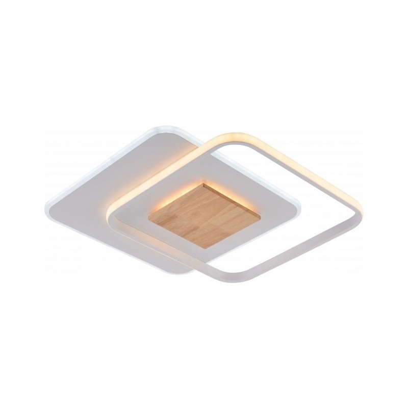 Lubinis LED šviestuvas CCT Balta spalva+Medžio Pritemdomas + Pultelis 60W 3000K-6000K IP20 5180lm