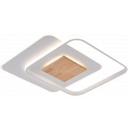Lubinis LED šviestuvas CCT Balta spalva+Medžio Pritemdomas + Pultelis 60W 3000K-6000K IP20 5180lm