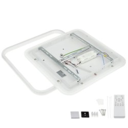 Lubinis LED šviestuvas CCT Balta spalva+Medžio Pritemdomas + Pultelis 60W 3000K-6000K IP20 5180lm