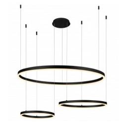 Pakabinamas LED šviestuvas Matinė Juoda spalva 70W 3000K IP20 5600lm