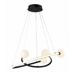 Pakabinamas LED šviestuvas Matinė Juoda spalva 36W 3000K IP20 2880lm